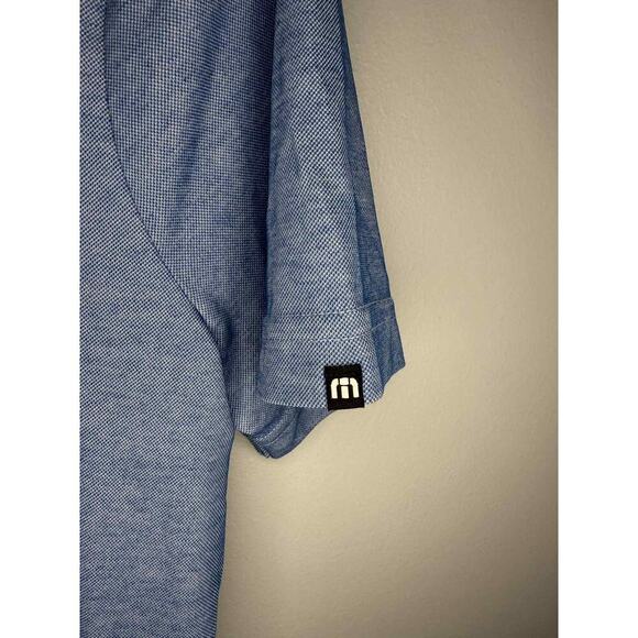 Travis Mathew Pima Cotton Blend Short Sleeve Collared Polo Shirt Blue Men's L - Picture 4 of 8